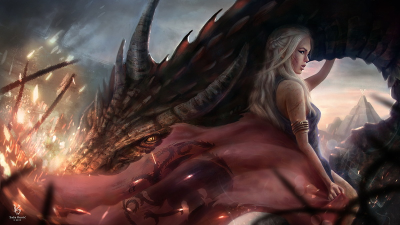 TV Show, Daenerys Targaryen, A Song of Ice and Fire, 1080P, Dragon, Game Of Thrones