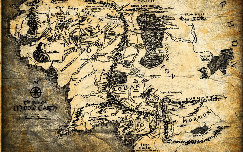 lotr, fantasy, 1080P, lord, map, rings