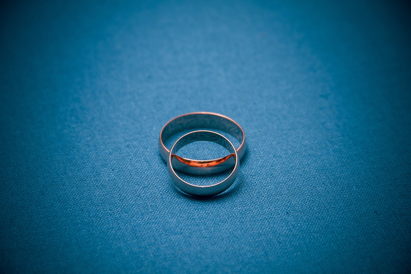 two, just married, relationship, vignette, happiness, geometric shape, silver, people, bright, sweethearts, wedding, shape, blue, rings, close-up, focus on foreground