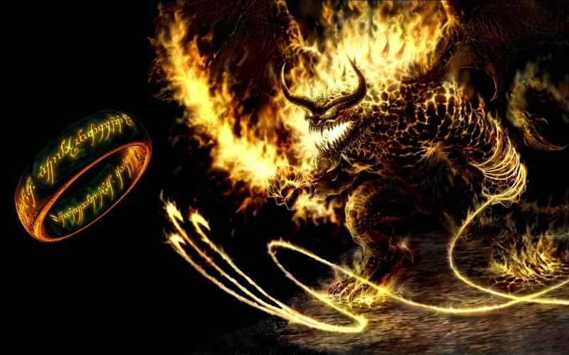 Shadow, 1080P, lord, Flame, The Lord of the Rings, rings, digital, Lord of the Rings, Balrog