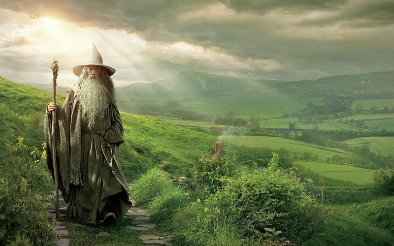 hobbit, middle earth, ian, wizards, gandalf, movies, 1080P, nature, green, mckellen