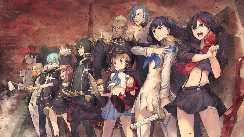 Matoi Ryuuko, group of people, Ira Gamagori, lineups, 1080P, Kill la Kill, Tsumugu Kinagase, Mankanshoku Mako, Uzu Sanageyama, Jakuzure Nonon, anime