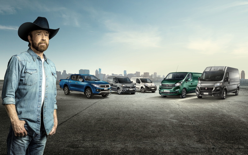 Fiat Fullback, Fiat Doblo, Fiat Talent, 8K, light commercial vehicles, Fiat Professional vehicle lineup, light commercial vehicle, Fiat Fiorino, Chuck Norris