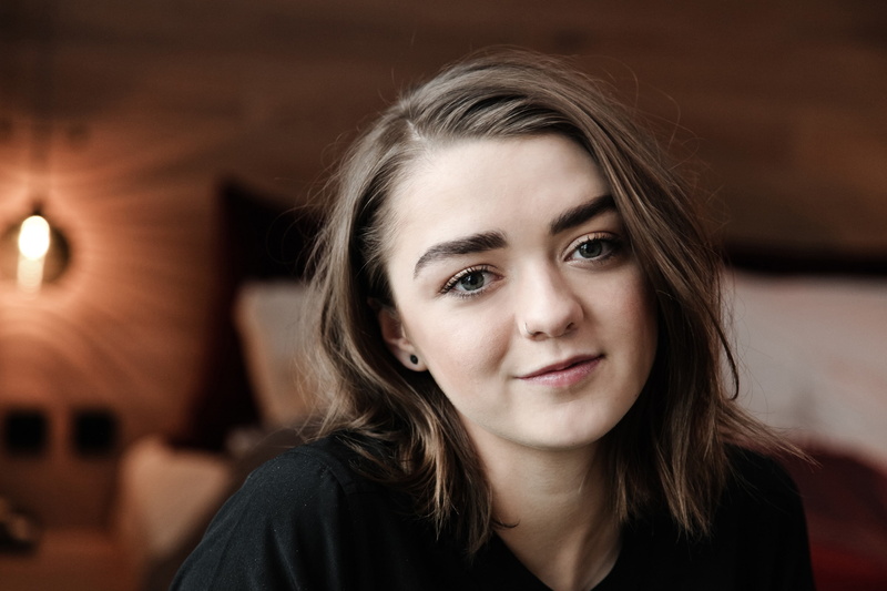 face, actress, women, Maisie Williams, nose rings, 2K