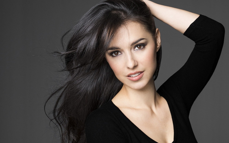 woman, hair, v, s, neck, women, portrait, 720P, black, shirt, black hair, sleeves