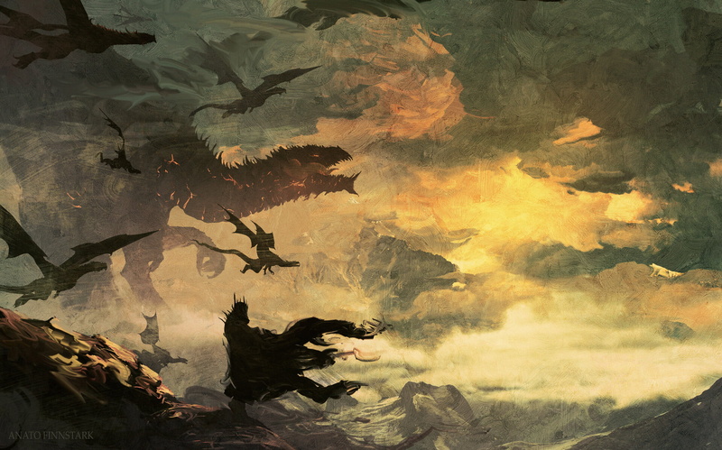 Morgoth, fantasy art, dragon, 1080P
