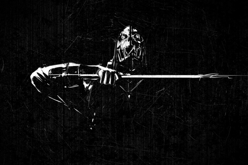 drawing - Art Product, retro Styled, Dishonored, old-fashioned, knife, 2K, sport, field, land, mode of transportation, Art, day, print, outdoors, killer