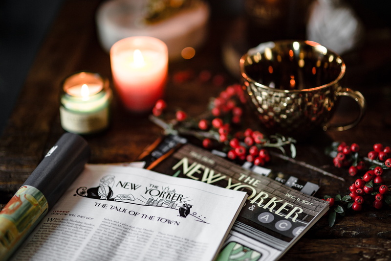 no people, magazine, fresh coconut, glass, cup of coffee, text, food and drink, desk, cup, refreshment, books, candle, new york, candles, lifestyle, old