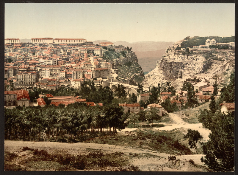 Landscape, no people, 2K, city view, plant, nature, townscape, view, famous Place, architecture, algeria, 1899, transfer print, town, history, constantine