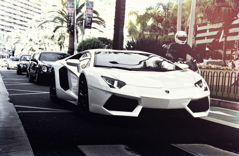 tropical climate, Lamborghini, city, lamborgini, mode of transportation, palm tree, Mercedes, no people, White, the city, palm trees, motor vehicle, land vehicle