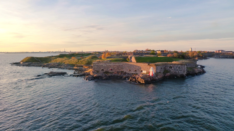 outdoors, horizon over water, the past, no people, built structure, viapori, island, sunset, sky, fortress, building, building exterior, suomenlinna, history