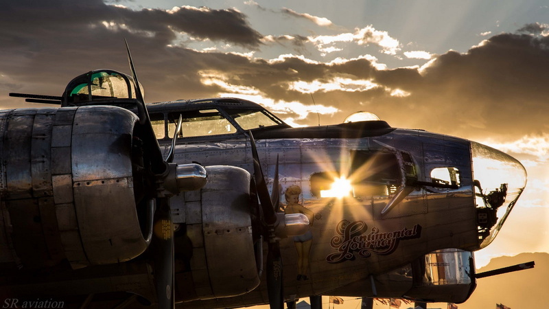 Boeing B, park, 17 Flying Fortress, Aviator, Sun Rays, photography, 720P, clouds, legends