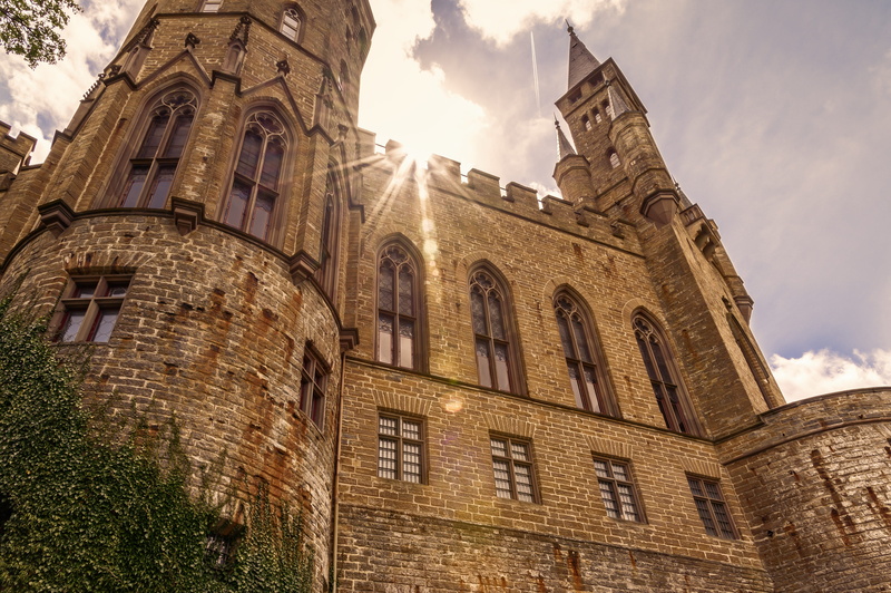 low angle view, nature, outdoors, place of worship, stone, built structure, belief, middle ages, building, germany, masonry, religion, backlighting, day
