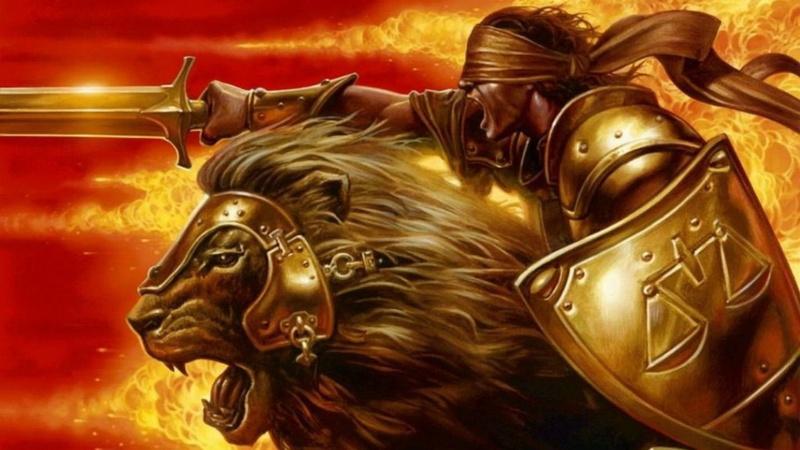 metal, gold colored, mammal, sculpture, indoors, history, representation, Fantasy, Warrior, Knight, architecture, 720P, animal, art and craft, ornate