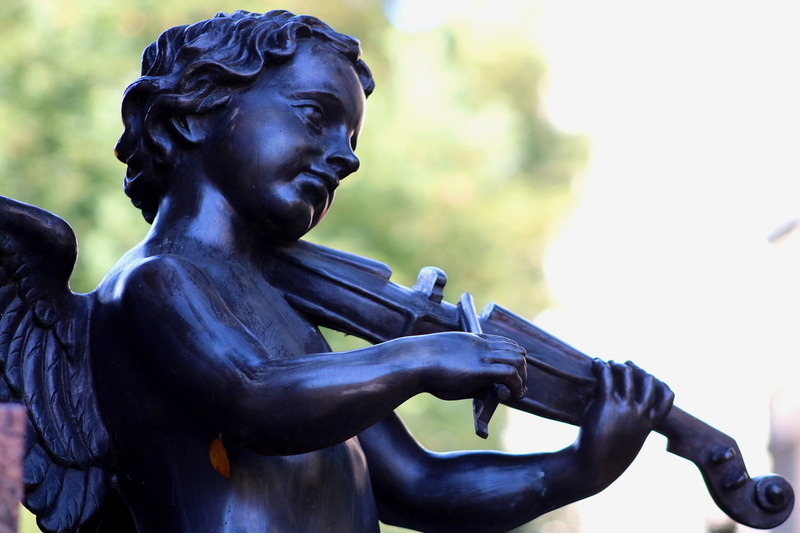 leipzig, female likeness, creativity, monument, the past, representation, nature, memorial, bronze - alloy, close-up, sculpture, outdoors, craft, music