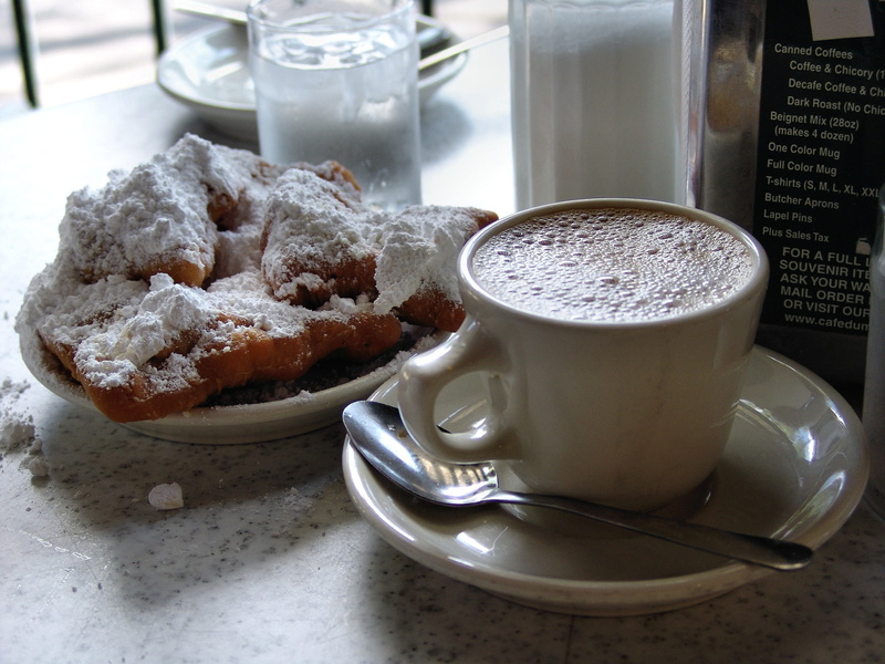 freshness, french quarter, no people, snack, ready-to-eat, 2K, sweet food, food and drink, still life, cup, cafe du monde, close-up, food, table, coffee