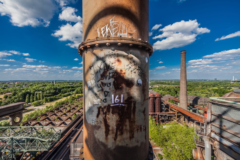nature, industrial plant, cloud - sky, plant, built structure, ruhr area, outdoors, script, no people, duisburg, 5K, landscape park duisburg, close-up