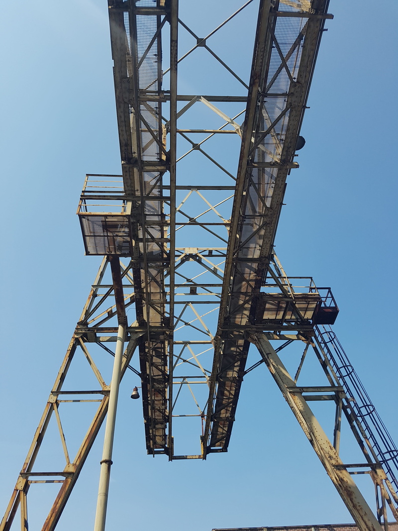 outdoors, tall - high, development, 4K, connection, shut down, low angle view, duisburg, metal, machinery, power supply, landscape park, day, nature, industrial ruin