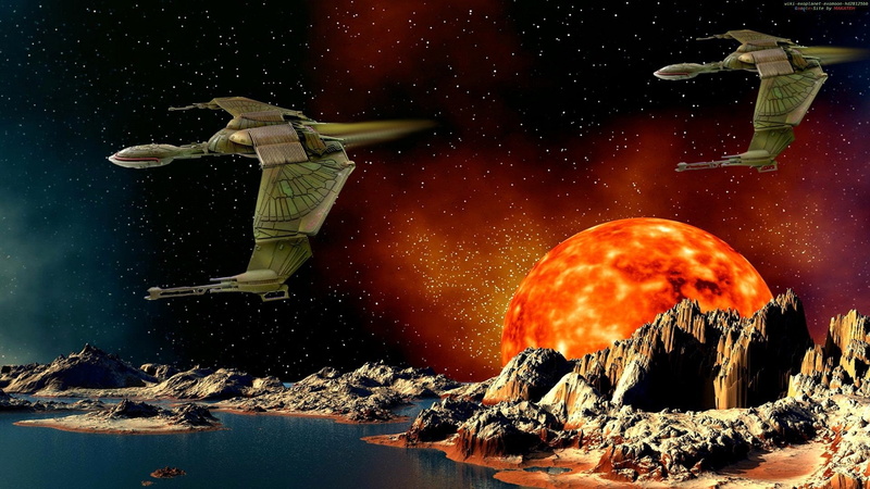 Star Trek, 1080P, Mond, Raumschiff, Planet