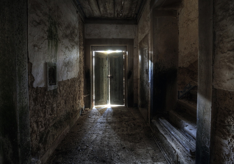 1080P, horror, empty, illuminated, deterioration, dark, ceiling, no people, architecture, corridor, building, run-down, wall - building feature, arcade
