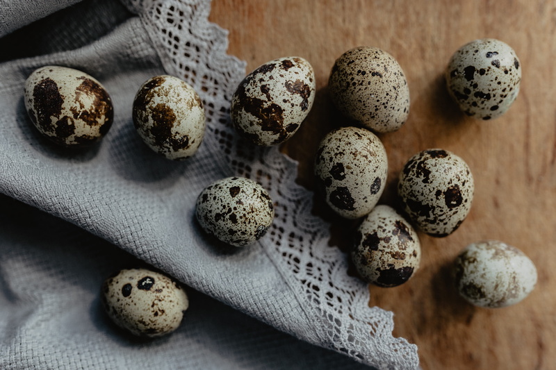 still life, freshness, close-up, table, large group of objects, eggs, textile, healthy eating, pattern, wood - material, food and drink, easter, indoors