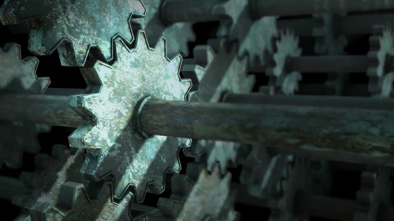 gear, connection, sharp, gears, focus on foreground, mechanics, close-up, indoors, machine part, mechanism, factory, mechanical, engineering, pattern, no people