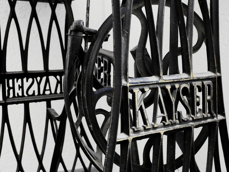railing, Old, craft, barrier, wrought iron, safety, iron - metal, wheel, retro styled, fence, Sewing Machine, kayser, text, Antique, gate, iron, hand labor