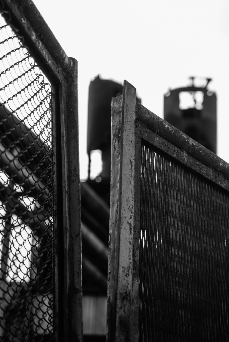 romania, 4K, architecture, safety, low angle view, nature, foundry, factory, gates, metal, focus on foreground, rusty, no people, pattern, fence, industrial