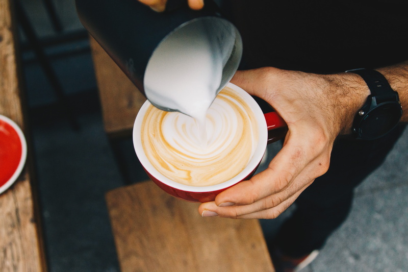 refreshment, 5K, person, real people, coffee shop, butter, creme, saucer, preparation, mug, food and drink, milk, matamata coffee, cream, cafe, human hand