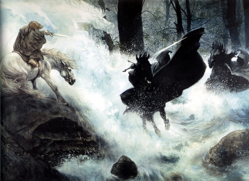 The Lord of the Rings, animals, ringwraith, rings, art, x, horses, hd, 2K, lord