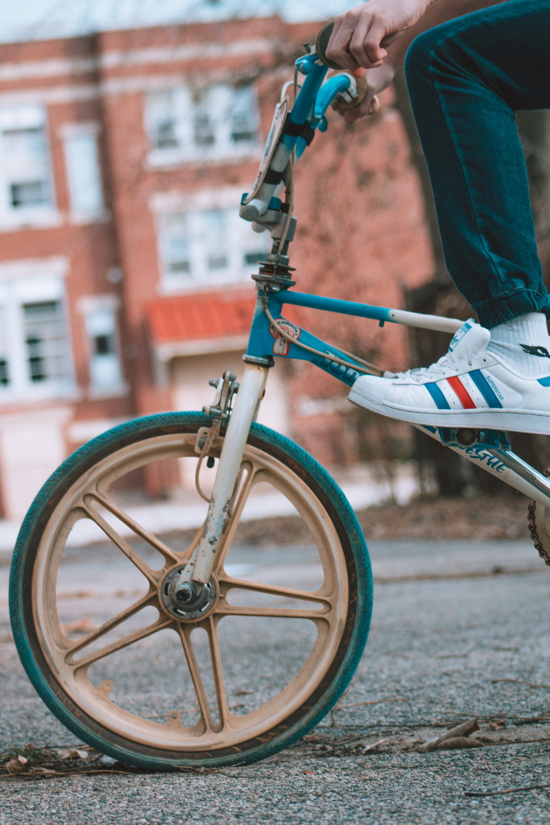 street, superstars, 5K, mode of transportation, land vehicle, geometry, wheel, bike, grip, adidas, day, haro, tire, travel, transportation, bmx, sneakers