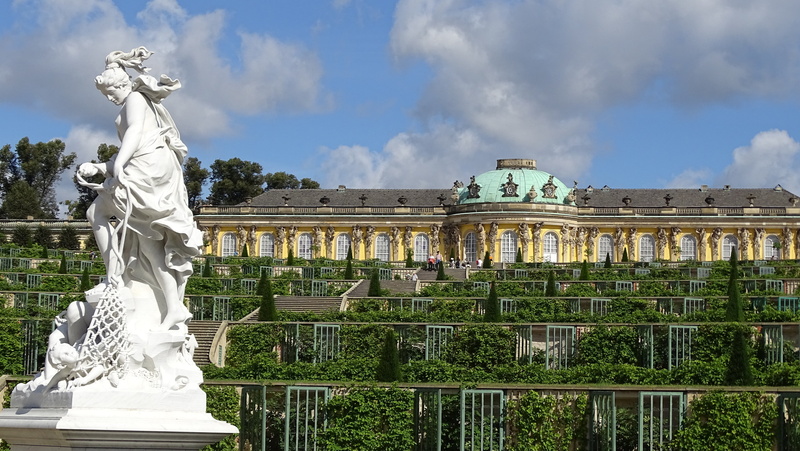 park, europe, travel destinations, 5K, potsdam, sky, cloud - sky, craft, city, the past, statue, historically, places of interest, white, travel, daytime