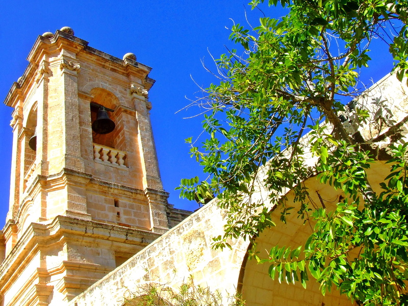 outdoors, mellieha, nature, christian, europe, day, place of worship, old, tower, historic, catholic, religious, rural, blue, architecture, low angle view