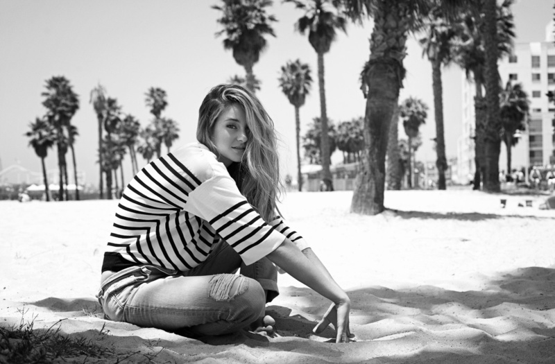 1080P, Sand, Black and White, Actresses, American, Shailene Woodley, Actress