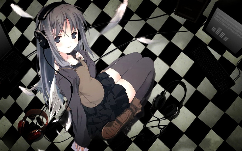 720P, cartoon/comic, hd, manga, headphones, anime