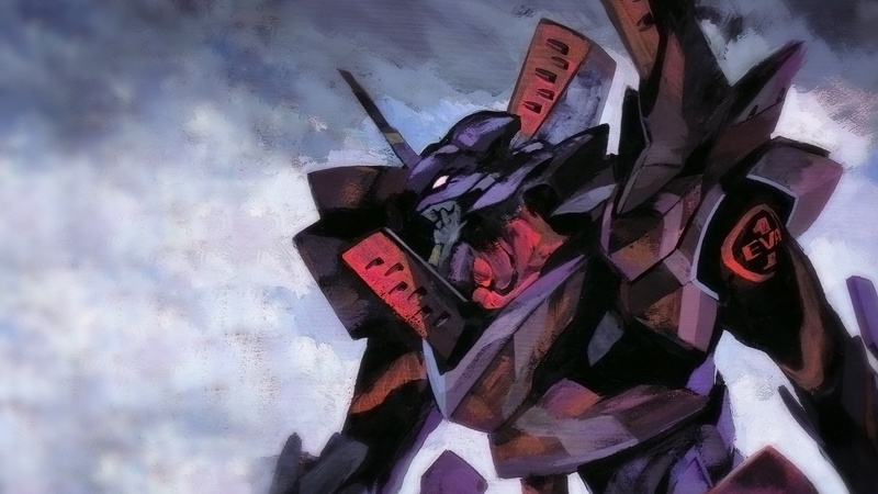 drawing, cartoon/comic, purple, anime, robot, neon, evangelion, hd, brown, black, genesis, 1080P