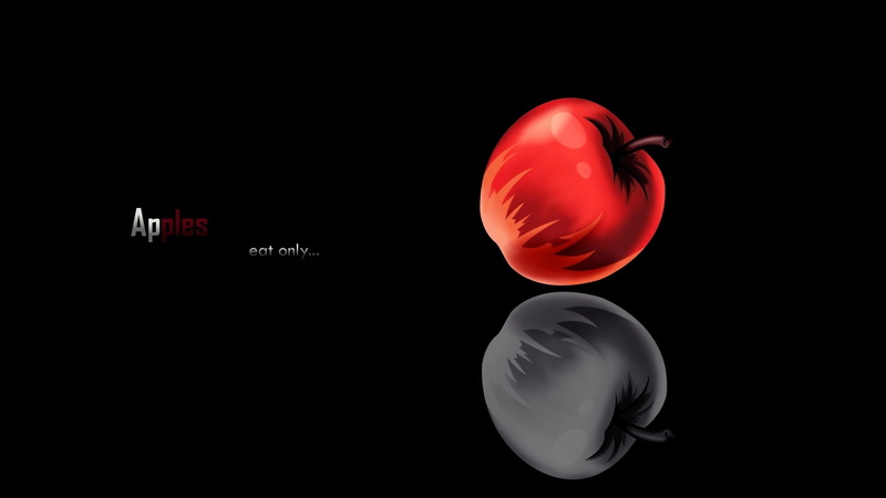 anime, note, x, death, 1080P, apples, minimalistic, hd, art, death note