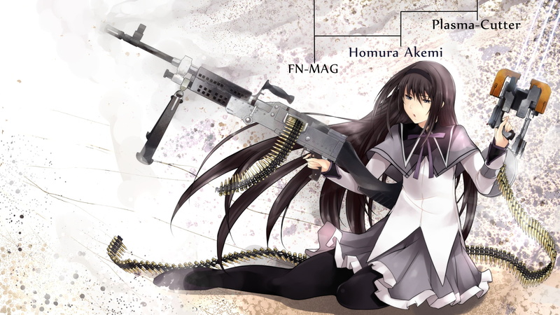 sniper, akemi, magi, guns, magica, pantyhose, homura, puella, 1080P, gun, weapons, girl, madoka, garakuta