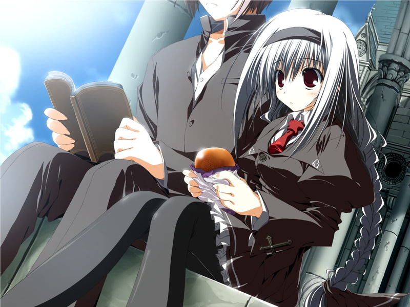 uta, hikawa, eyes, seifuku, pantyhose, hair, suzuri, rina, white, long, 720P, game, sakura, red