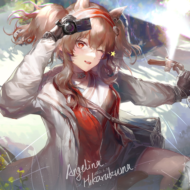 Arknights, 4K, DaylightAllure, anime girls, Angelina(Arknights)