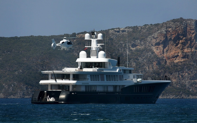 1080P, sky, day, mode of transportation, nautical vessel, sea, travel, luxury, built structure, yacht, black, no people, building exterior, water, cruise ship