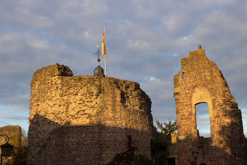 cloud - sky, building exterior, old, medieval, isolated dreieich comma, castle, tags burgruine, three oak grove, day, travel, stone wall, history, ancient civilization