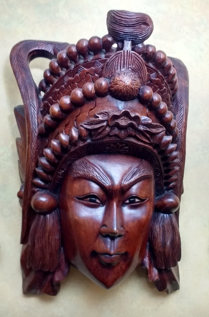 decoration, art, craft, spirituality, chinese, representation, ancient, chinese mask, male likeness, metal, traditional, focus on foreground, ornate, ornament