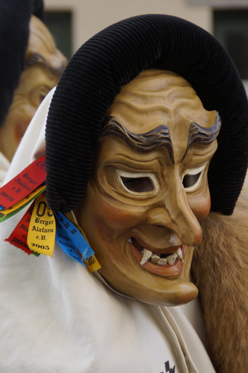 guild group, evil, male likeness, baden württemberg, art and craft, panel, statue, larva, person, fool, focus on foreground, spooky, face, mask, haestraeger