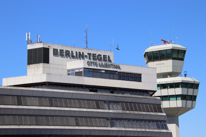 office, central airport, built structure, sky, germany, berlin, otto, outdoors, clear sky, aircraft, nature, go away, no people, building exterior, airport