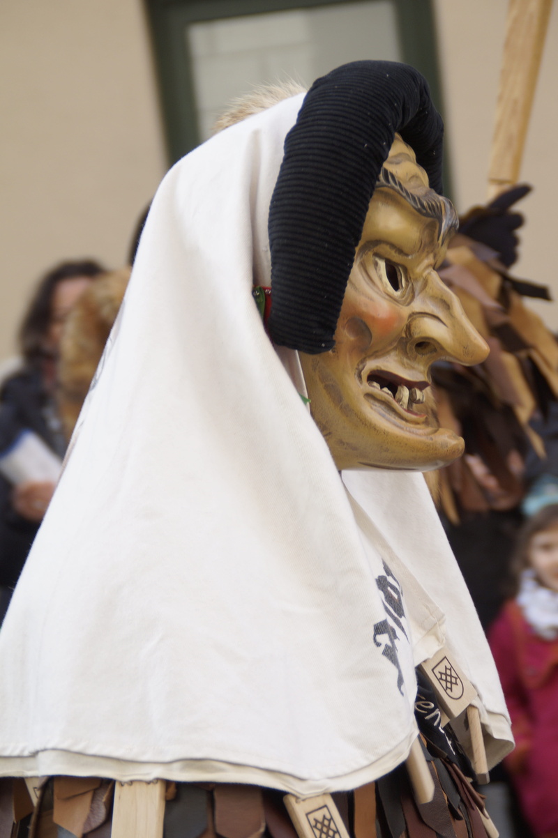 dressed up, tradition, swabian alemannic, event, alafanz, custom, move, face, carnival parade, wooden mask, costume, celebration, one person, incidental people
