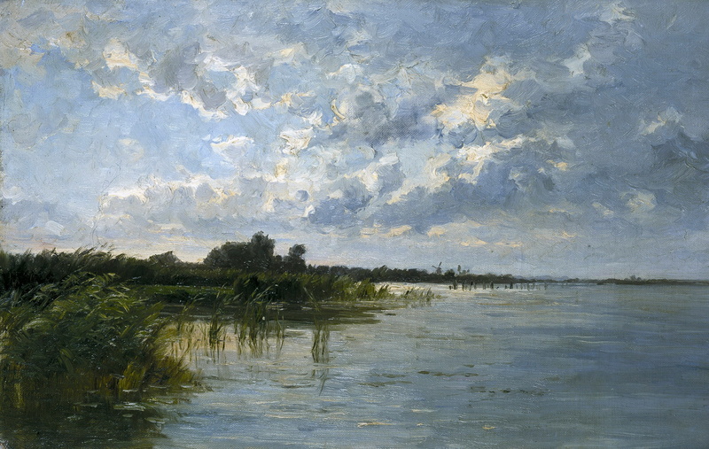 Dutch Lake, Carlos de Haes, landscape, picture, 1080P, nature