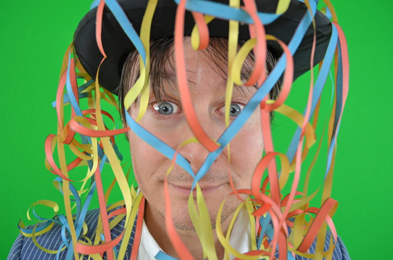 celebration, fastleleer, tomfoolery, real people, multi colored, Party, wearing, adult, ringed, person, front view, human, headshot, young adult, colorful