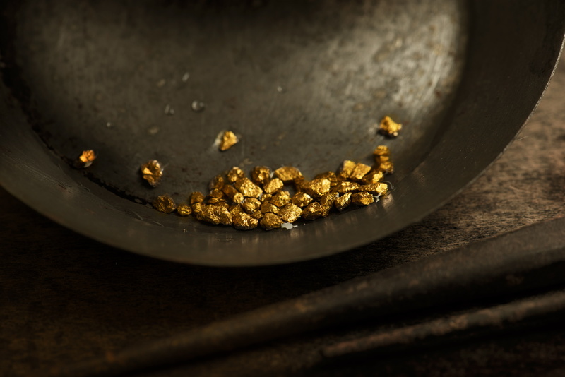 metal, gold, 4K, mineral, pan