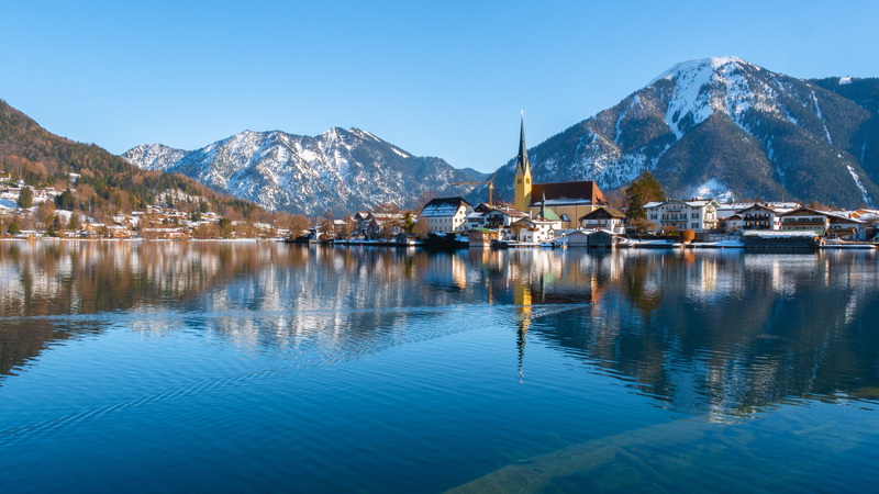 Village, Man Made, 4K, Germany, Lake, Bavaria, Tegernsee